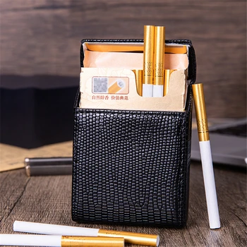 Новый Высококачественный Кожаный Футляр для сигар Luxry Портативный Держатель для табака вмещает 20 ШТУК Коробка для хранения сигарет Мужские Гаджеты для курения