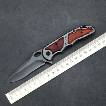 Новый Североамериканский 21 см 60HRC Деревянный Зеркальный Складной нож 8CR13 стальной Складной нож для выживания Многоцелевой Тактический нож