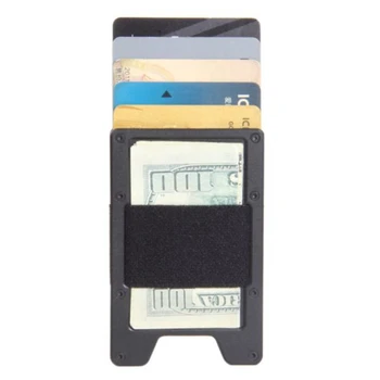 Новый тонкий кошелек из алюминиевого сплава в минималистичном стиле для мужчин и женщин, тонкие кошельки с передним карманом, держатель кредитной банковской идентификационной карты, RFID-блокировка