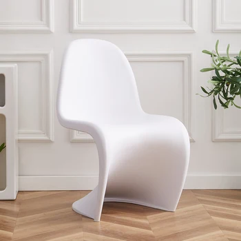 Обеденный зал, скандинавский стул, подставка для спинки, Балкон, Пластиковые стулья из смолы, Эргономичная складная мебель для дома Silla Nordica