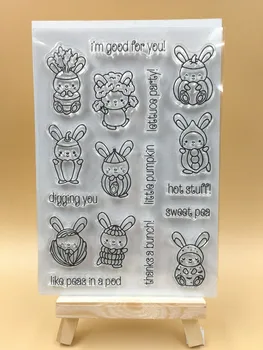 Овощной кролик Прозрачный силиконовый штамп/печать для скрапбукинга 