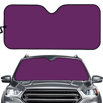 Однотонная фиолетовая крышка лобового стекла автомобиля, солнцезащитный козырек в простом стиле для мужчин и женщин, трендовый солнцезащитный козырек, подходящий для большинства внедорожников, фургонов, аксессуаров