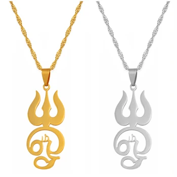 Ожерелья с подвеской в виде знака Тамил Ом для женщин и девочек, ювелирные изделия с символом ТАМИЛ ОМ, индийская религия #051621