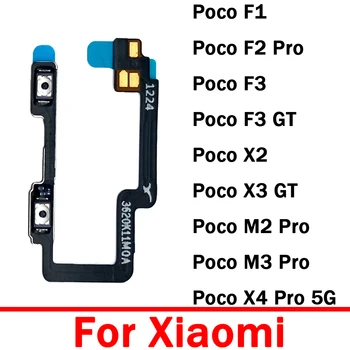 Оригинальная Новая Клавиша Включения и Боковая Кнопка Регулировки Громкости, Гибкий Кабель, Запасные Части Для Xiaomi Poco F1 F3 F2 Pro X2 X3 NFC GT C3 M2 M3 Pro