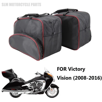 Пара мотоциклетных седельных сумок, боковая сумка для хранения багажа, внутренняя подкладка для сумки, водонепроницаемая для Victory Vision 2008-2016