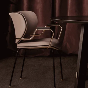 Парикмахерское кресло с подлокотником Современные скандинавские обеденные стулья для отдыха Письменный стол Дизайнерская библиотека Домашние шезлонги Мебель для гостиной
