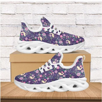 Пасхальное яйцо с цветочным принтом, Повседневная обувь на шнуровке, Дышащие Легкие кроссовки на платформе, Летние студенческие кроссовки В подарок