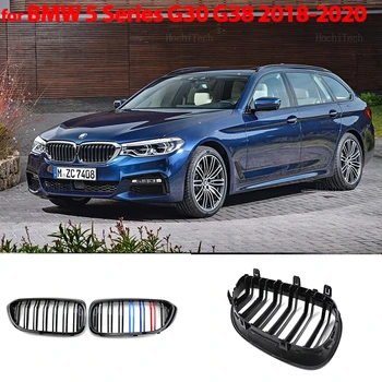 Передняя Решетка Радиатора для BMW 5 Серии G30 G38 2016-2019 Стайлинг Автомобиля Замена Гоночной Решетки Черный Глянец