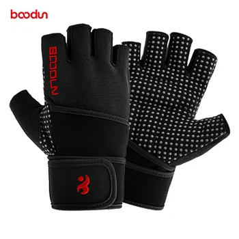 Перчатки для фитнеса Boodun, мужские перчатки для занятий кроссфитом, бодибилдингом, обертывание запястий, спортивные перчатки для тренировки на турнике, гантели