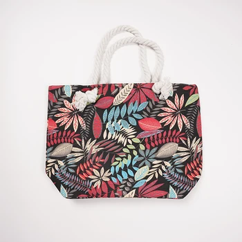 Пляжная сумка CARANFIER, складная сумка с цветочным принтом