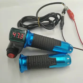 Поворотный дроссельный акселератор 12-100 В для электрического скутера, трехколесного велосипеда со светодиодным цифровым индикатором и рукояткой включения-выключения звукового сигнала