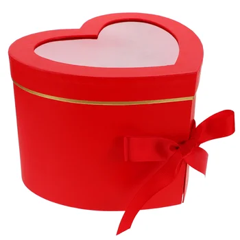 Подарочная коробка в форме сердца Коробка для упаковки консервированных цветов Двухслойная подарочная коробка для цветов