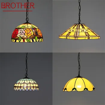 Подвесной светильник BROTHER Tiffany, современные светодиодные креативные светильники, декоративные для дома