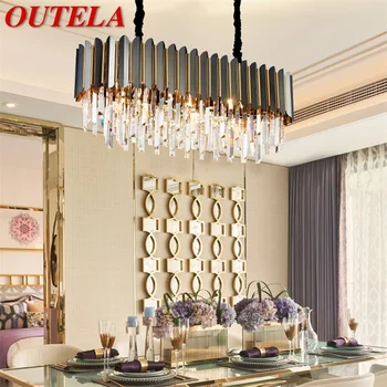 Подвесной светильник OUTELA Crystal Роскошная люстра в постмодернистском стиле, светодиодный светильник для домашней столовой гостиной