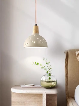 Подвесной светильник для спальни в японском стиле Ваби-саби; Прикроватная люстра в скандинавском стиле; Креативная Ресторанная Островная люстра