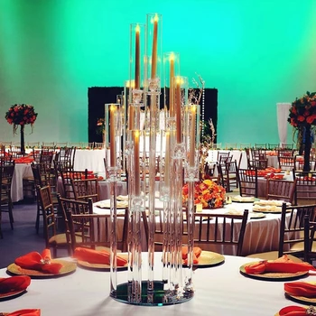 Подставка для цветов, люстра, подсвечник, свадебный стол, прозрачный акриловый кристалл, центральная часть, свадебные канделябры AB0160