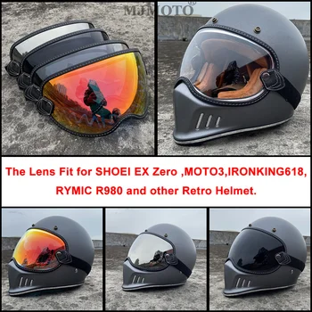 Подходит для ретро-шлемов SHOEI EX Zero MOTO3 BULL, очков, мотоциклетного шлема, линзы с пузырчатым козырьком, аксессуаров для мотоциклетных шлемов
