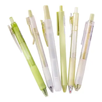 Полезная ручка для подписи 6шт Удобная ручка Пластиковая Гелевая ручка Нажимного типа Офисная ручка для подписи