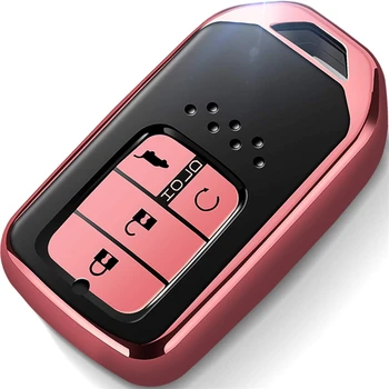 Полное Покрытие Мягкий Чехол Для Ключей Автомобиля TPU Protect Case Shell Для Honda 2016 2017 CRV Pilot Accord Civic 4 Кнопки Smart Remote Premium Soft