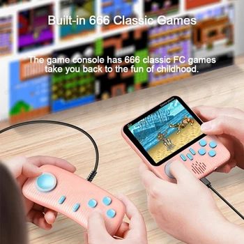Портативная игровая консоль G7 в стиле ретро с 3,5-дюймовым ЖК-экраном, Ультратонкий проигрыватель видеоигр, Поддержка подключения к телевизору, Встроенные 666 Игр