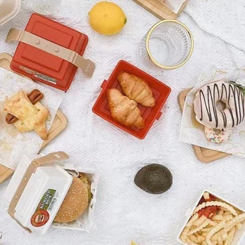 Портативный ящик для хранения бургеров, бутербродов с гамбургерами, фруктов, ланч-бокса, походной кухни, микроволновой печи, холодильника, футляра для хранения свежих продуктов.