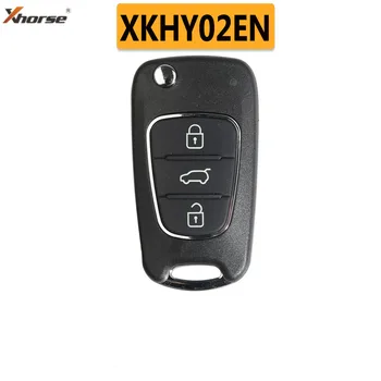 Проводной дистанционный ключ Xhorse XKHY02EN для Hyundai Flip 3 кнопки Русский