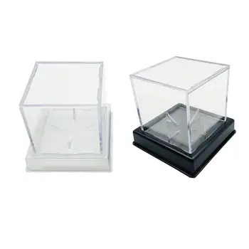 Прозрачная акриловая бейсбольная коробка для коллекционирования официального размера, держатель для мяча, Акриловые Квадратные коробки, футляр для хранения, подставка для дисплея