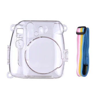 Прозрачный защитный чехол для камеры Fujifilm с радужным ремешком для Fujifilm Instax Mini 12/11 Instax Mini 7s /7c