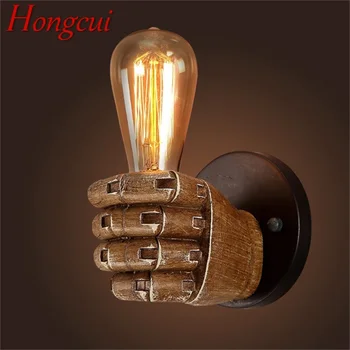 Промышленный Классический Настенный светильник Hongcui, Креативные Ретро-Светильники в стиле Лофт, Декоративное светодиодное бра