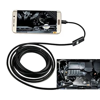 Промышленный Эндоскоп Камера Veicular 7 мм Android Мобильные Телефоны IP67 Водонепроницаемый Эндоскопический Канализационный 2 м Автомобильный Бороскоп Жесткий Провод