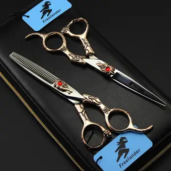Профессиональные парикмахерские Ножницы 440c стальные Парикмахерские ножницы для Волос набор Ножниц Ножницы для волос ретро качество Салон 6 дюймов макас