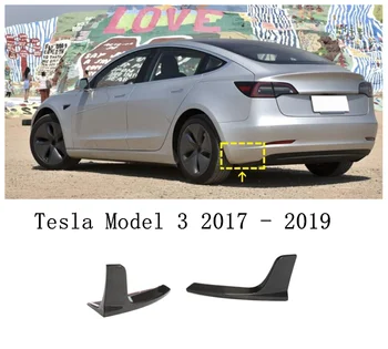 Разветвители ПЕРЕДНЕГО бампера автомобиля из углеродного волокна, спойлер, боковые фартуки, подходит для Tesla Model 3 2017-2019