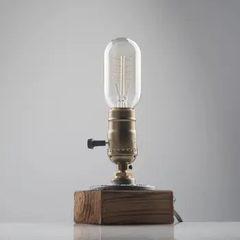 Регулируемый свет настольной лампы, водопроводной трубы, лампы Эдисона, винтаж, интенсивность освещения чердака, украшение домашнего бара