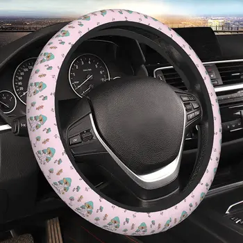 Розовая грибовидная крышка рулевого колеса, Неопреновая крышка рулевого управления с универсальной посадкой 15 дюймов