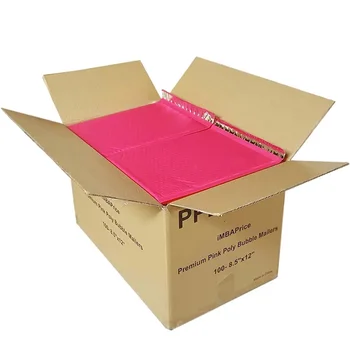 Розовый пузырь 50 шт Конверты для почтовых пакетов Мягкие конверты для упаковки, печати, рассылки, Подарочная прокладка Фиолетового и розово-черного цветов