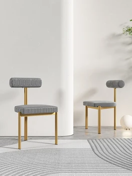 Роскошные стулья для туалетного столика в спальне, минималистичные современные креативные обеденные стулья для домашнего использования