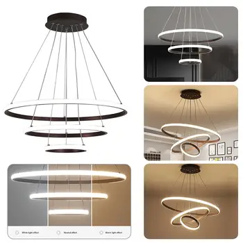 Роскошный подвесной светильник Nordic, регулируемая светодиодная подвесная люстра высокой яркости, декоративное украшение для гостиной, столовой, спальни