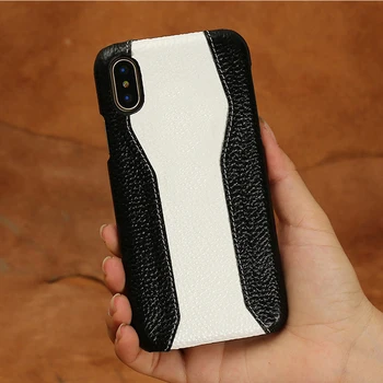 Роскошный чехол для телефона из натуральной кожи Fhx-17R в тон для задней крышки iPhone 13 12 11 Pro MAX