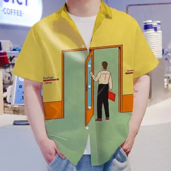 Рубашка мужская летняя популярная мужская рубашка с коротким рукавом в гонконгском стиле, мужская повседневная рубашка в цветочек, рубашка tide, новинка 2023 года