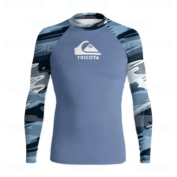 Рубашки для серфинга TRICOTA Мужская Уф-Защита От Солнца С Длинным Рукавом Upf 50 + Джерси Защита От Сыпи Одежда Для Серфинга Пляжные Толстовки Верхняя Одежда