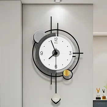 Самоклеящиеся Настенные часы В гостиной Бесшумные Круглые Настенные часы Минималистичный Современный дизайн Decoracion Para El Hogar Украшение стен