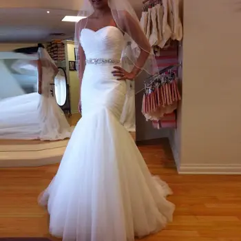 Свадебное платье в складку с рюшами в виде сердечка 2023 года С поясом из хрусталя, винтажное платье невесты с корсетом 