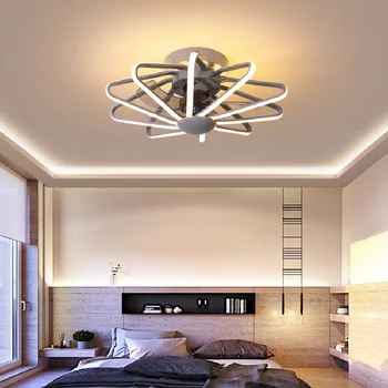 Светодиодный потолочный вентилятор с лампой дистанционного управления, декоративный вентилятор для спальни, лампа для ресторана, потолочный вентилятор 110 В /220 В, бесплатная доставка