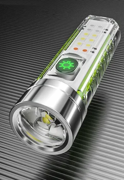 Светодиодный фонарик Портативная USB зарядка P90 Вспышка Фонарь Фонарь Кемпинг 4 режима освещения Лампа EDC Light Мини светодиодный фонарик