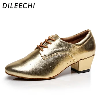Серебристые туфли для латиноамериканских танцев DILEECHI для взрослых, осенне-зимние танцевальные туфли на высоком каблуке
