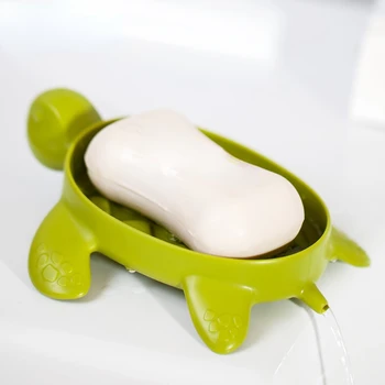 Силиконовый держатель для мыла в форме милой морской черепахи, не требующий установки в домашних условиях, Стойка для хранения мыла, Органайзер для мыла, коробка для аксессуаров для ванной комнаты