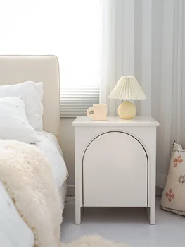 Скандинавский прикроватный столик Простой современный шкаф для хранения Вещей Белый маленький шкафчик Прикроватная тумбочка для спальни Домашняя мебель для спальни