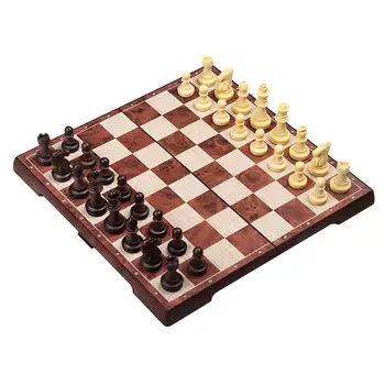 Складной деревянный шахматный набор с застежкой для детей и взрослых