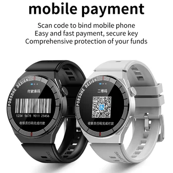 Смарт-часы Мужские GT3pro NFC Pay Call Спортивные Фитнес-умные часы для измерения артериального давления IP67 Водонепроницаемые электронные наручные часы
