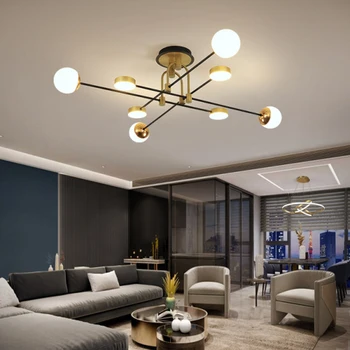Современная простая атмосфера, домашняя лампа для столовой, потолочный светильник для спальни в скандинавском стиле, роскошная люстра для гостиной